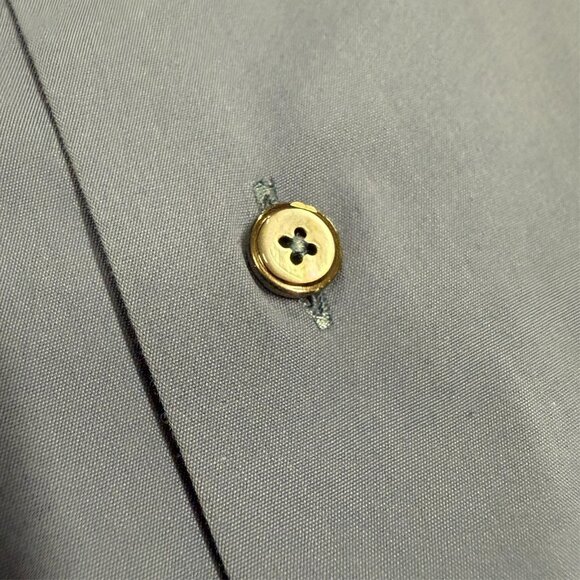 XACUS Dress Shirt Long Sleeve Button Up Stretch Made in Italy Blue 16 1/2 Large - Picture 5 of 9